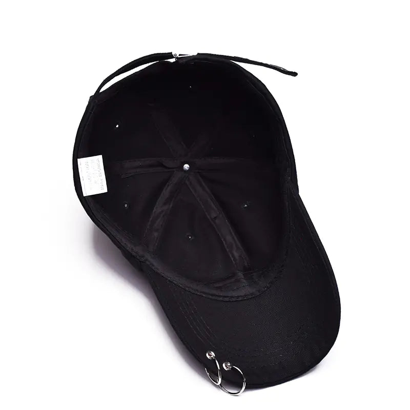 Black Circle Ring Hat