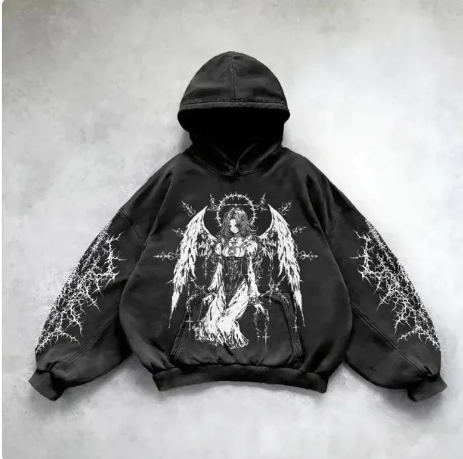 Hooded Y2K Streetwear Sweatshirt