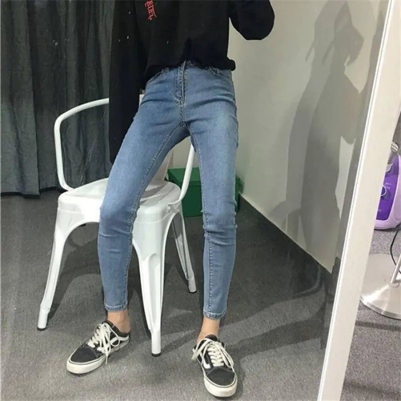 High Street Five-Point Star Embroidered Wide Leg Jeans