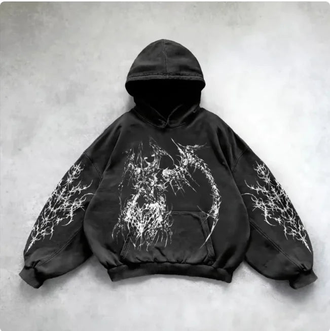 Hooded Y2K Streetwear Sweatshirt