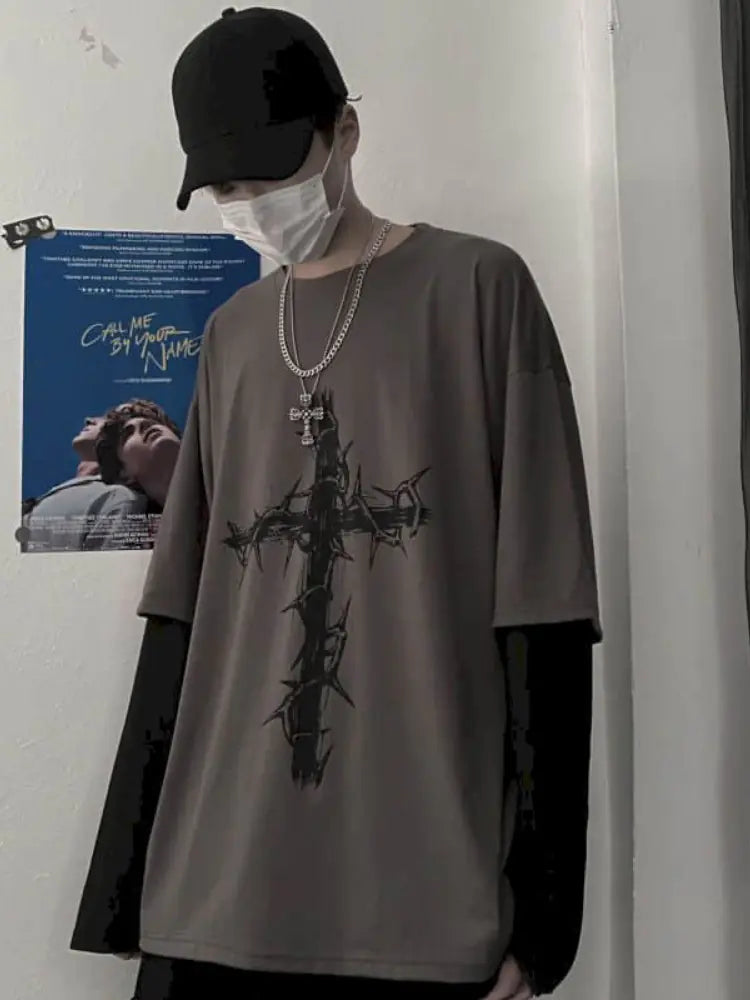 Men's Y2K Casual Long Sleeve T-Shirt