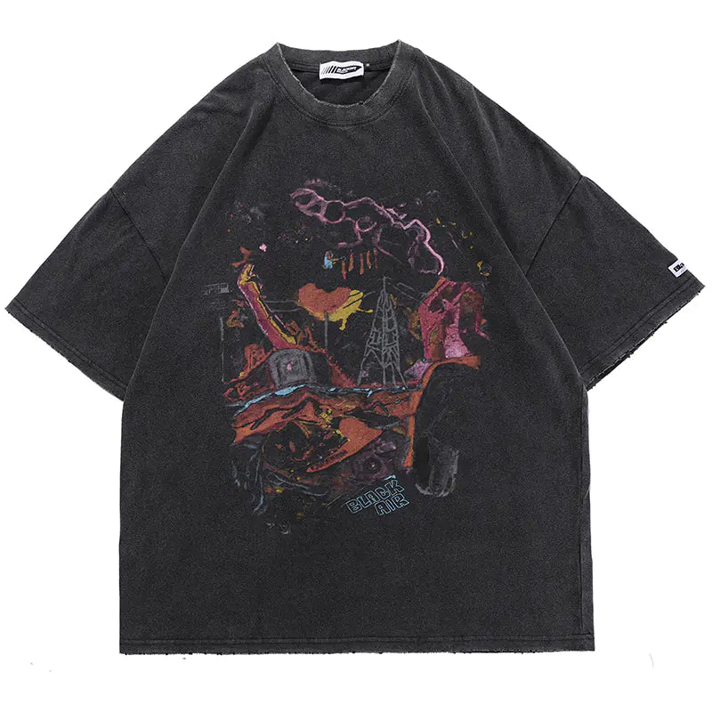 Y2K Vintage Style Loose Graphic T-Shirt
