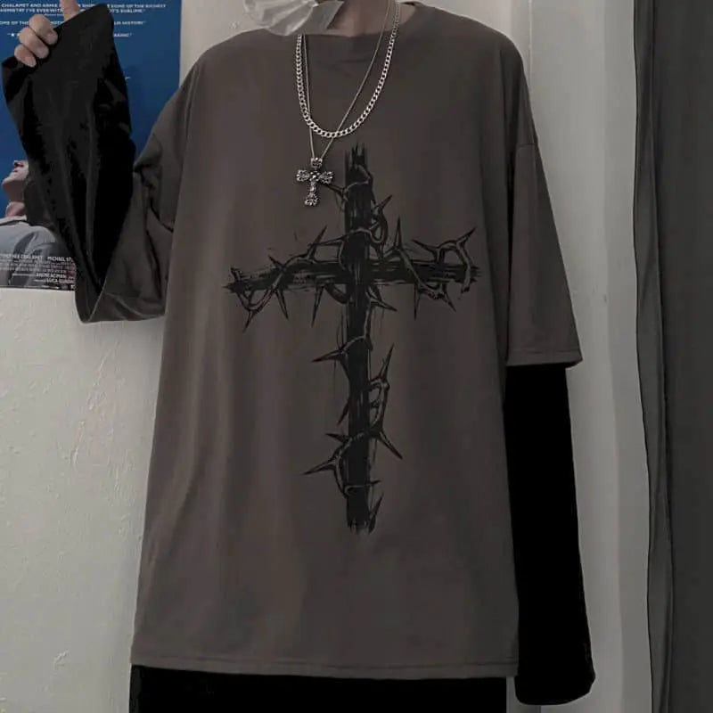 Men's Y2K Casual Long Sleeve T-Shirt