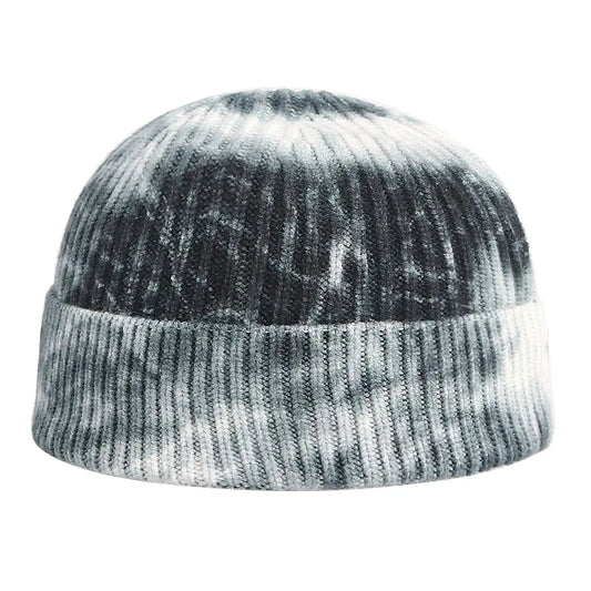 Tie-Dye Knitted Beanie Hat