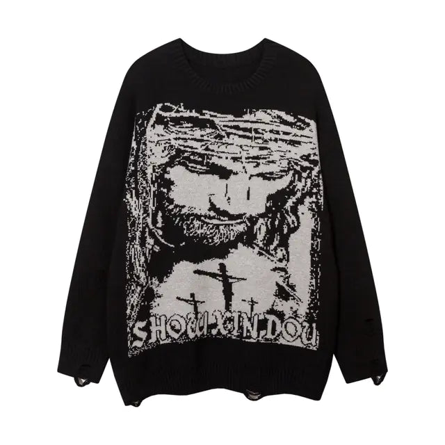 Vintage Y2K Oversize Anime Sweater