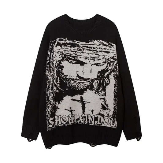 Vintage Y2K Oversize Anime Sweater