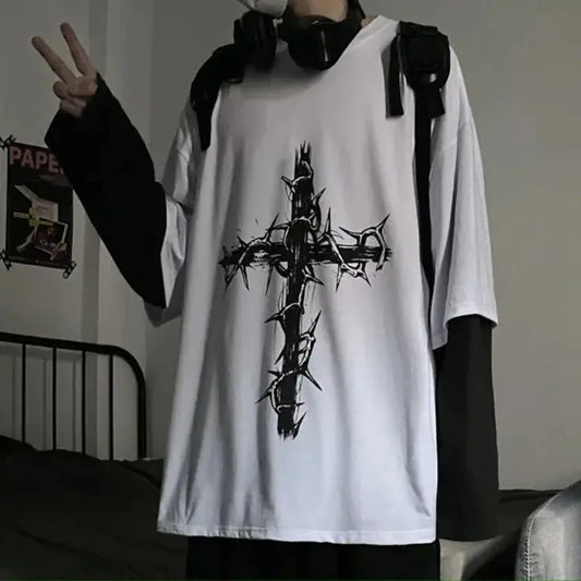Men's Y2K Casual Long Sleeve T-Shirt