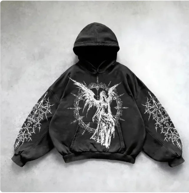 Hooded Y2K Streetwear Sweatshirt