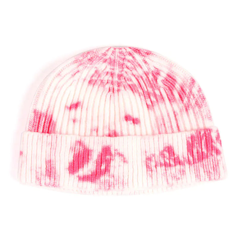 Tie-Dye Knitted Beanie Hat