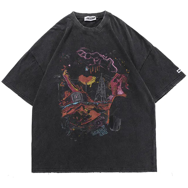 Y2K Vintage Style Loose Graphic T-Shirt