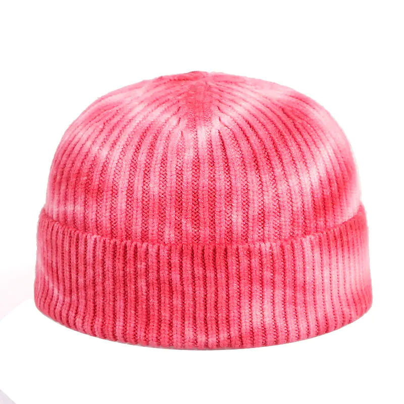 Tie-Dye Knitted Beanie Hat