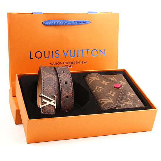 Women LV Belt + Wallet Giftbox