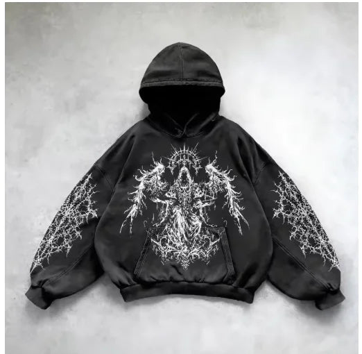 Hooded Y2K Streetwear Sweatshirt