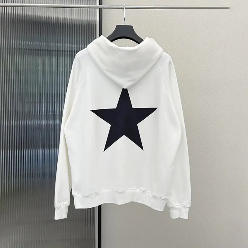 Y2K Aesthetic Star Print Hooded Sweatshirt