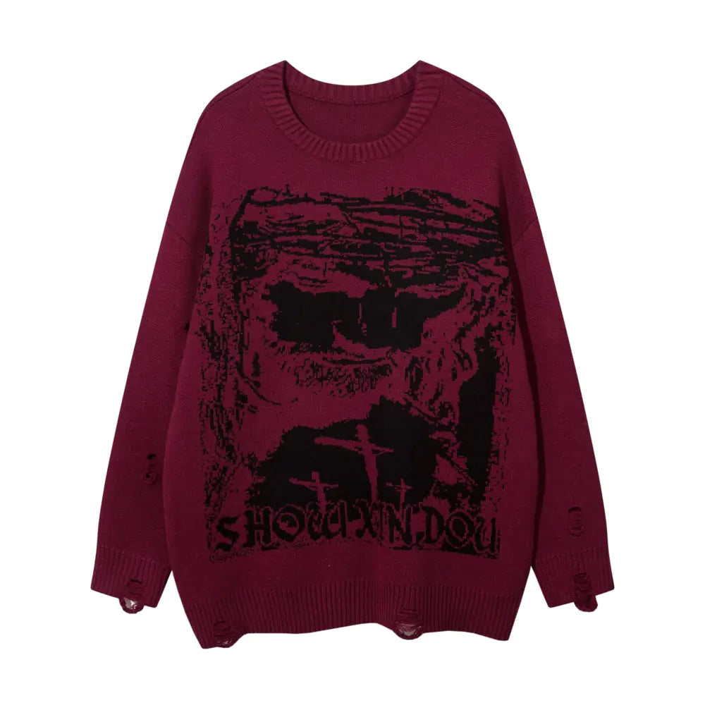 Vintage Y2K Oversize Anime Sweater