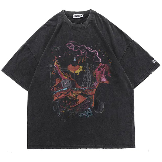 Y2K Vintage Style Loose Graphic T-Shirt