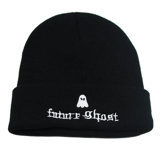 Ghost Wool Knit Beanie Hat