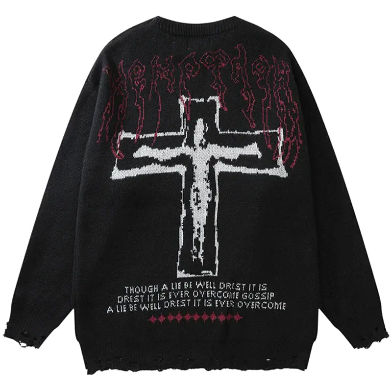 Y2K Grunge Knit Sweater