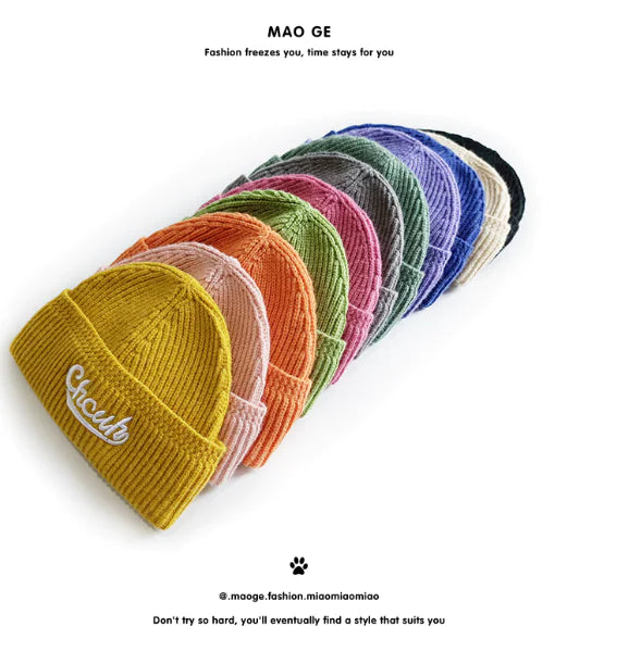 Embroidered Knitted Beanie