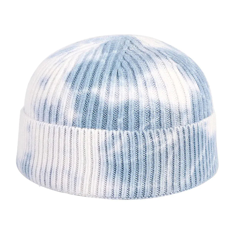 Tie-Dye Knitted Beanie Hat