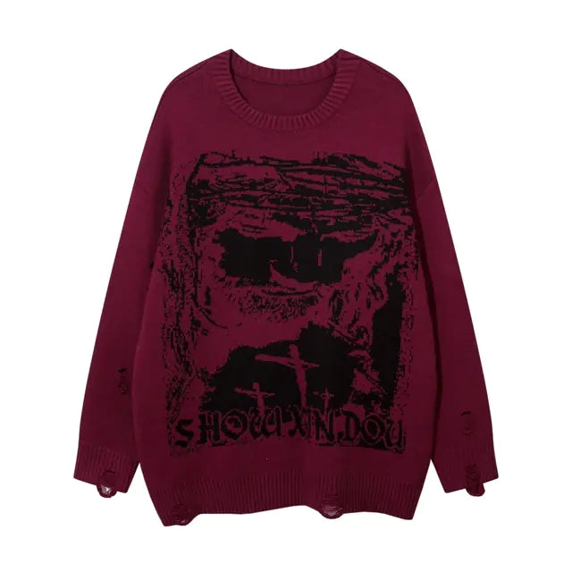 Vintage Y2K Oversize Anime Sweater